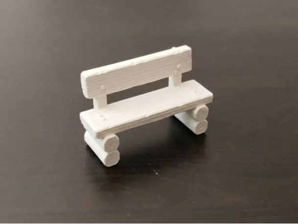Wooden Log Bench