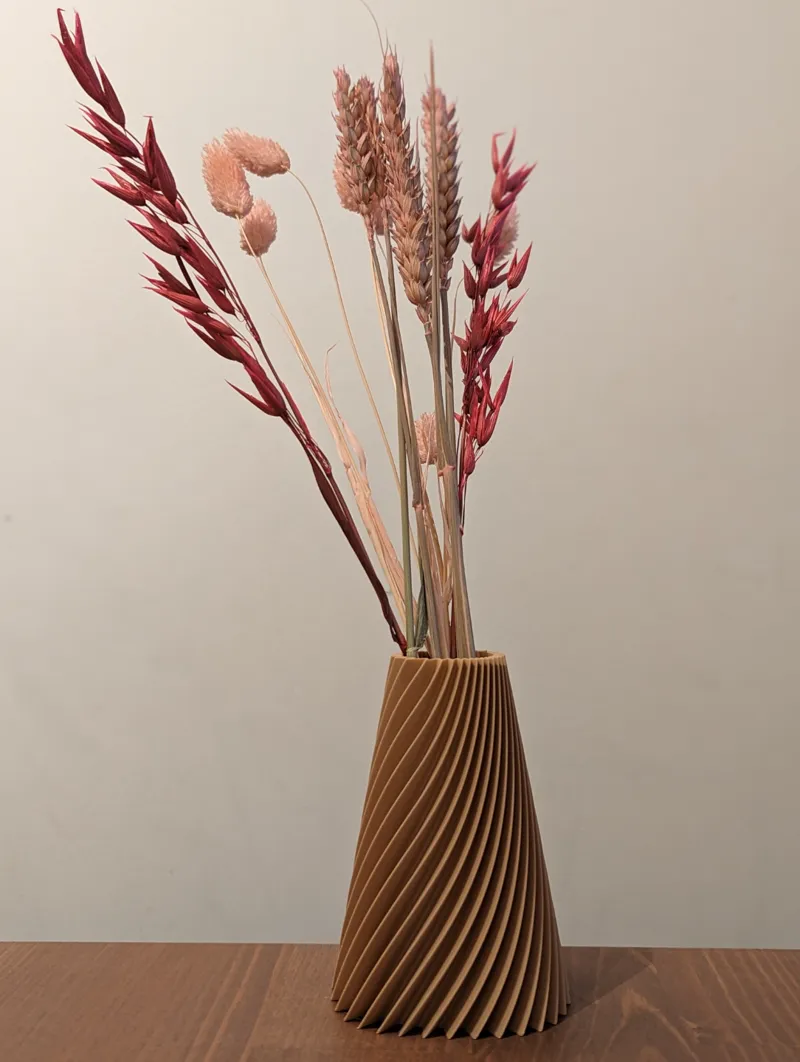 Modern Finned Square-ish Vase