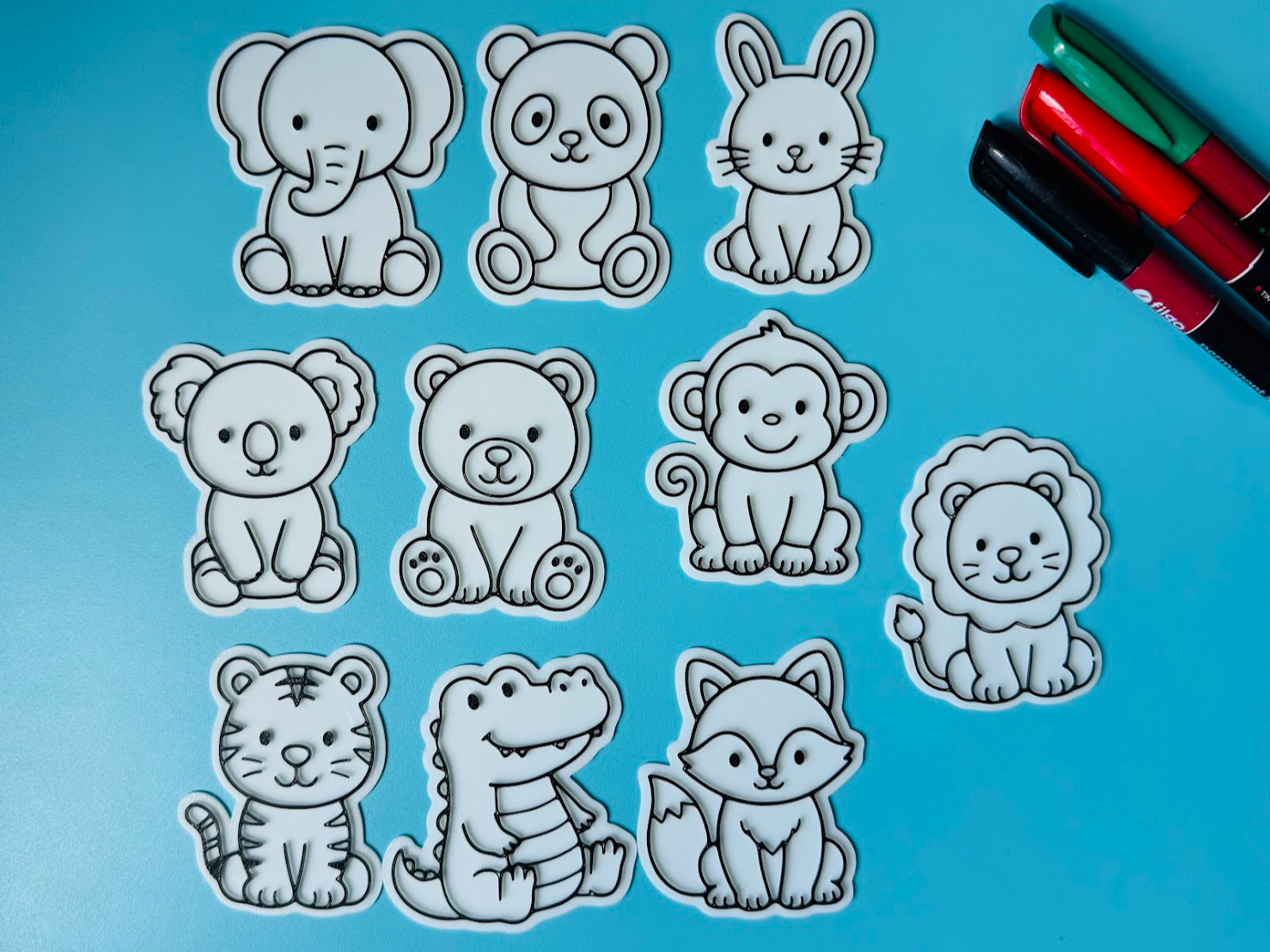 pack de manualidades para colorear animales - 1