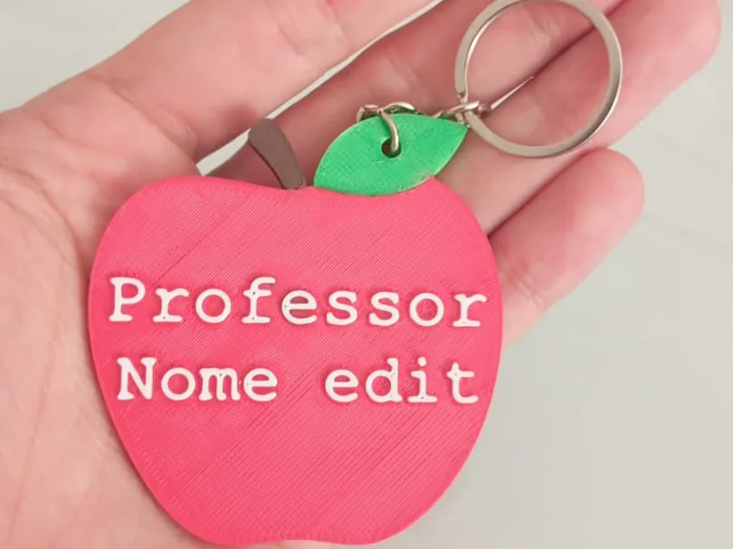 Llavero: Chaveiro Dia dos Prof. – Personalizável com Nome. Referencia del modelo original.