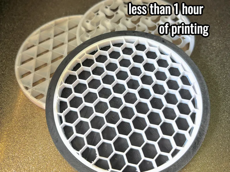 Modern Infill pattern coaster WITHOUT AMS