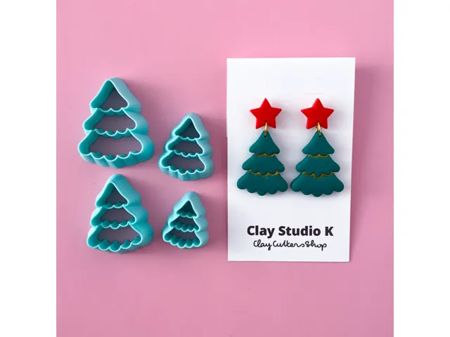 Christmas Tree-shaped Clay Cutter for Earring