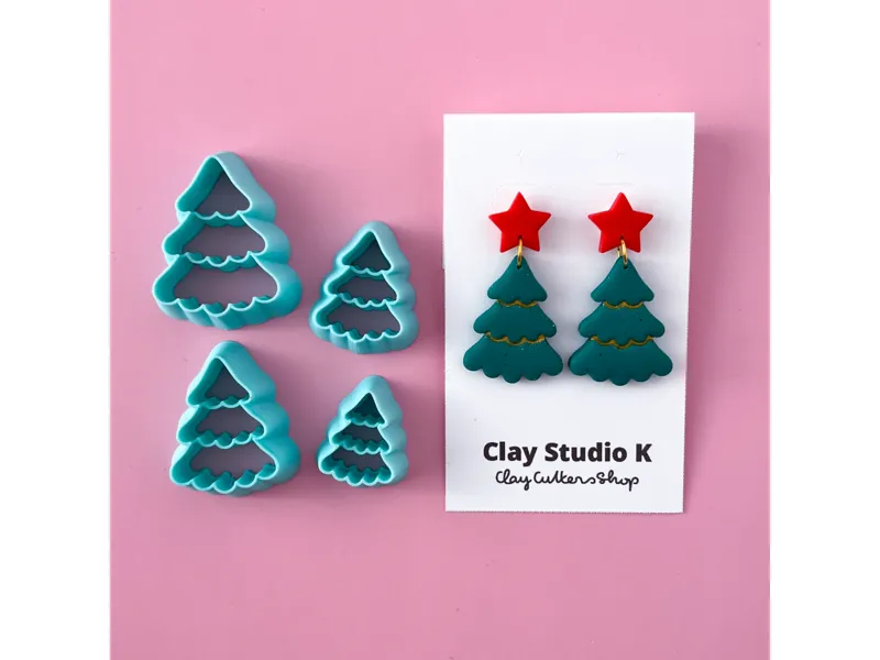 Christmas Tree-shaped Clay Cutter for Earring