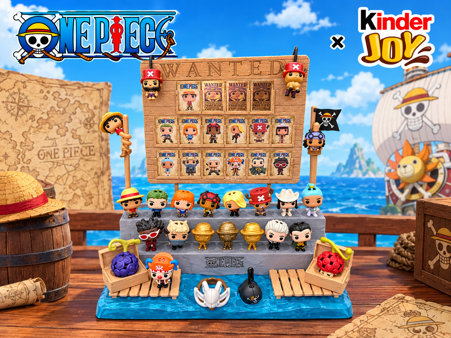 Espositore Collezione Kinder Joy One Piece Diorama - 1