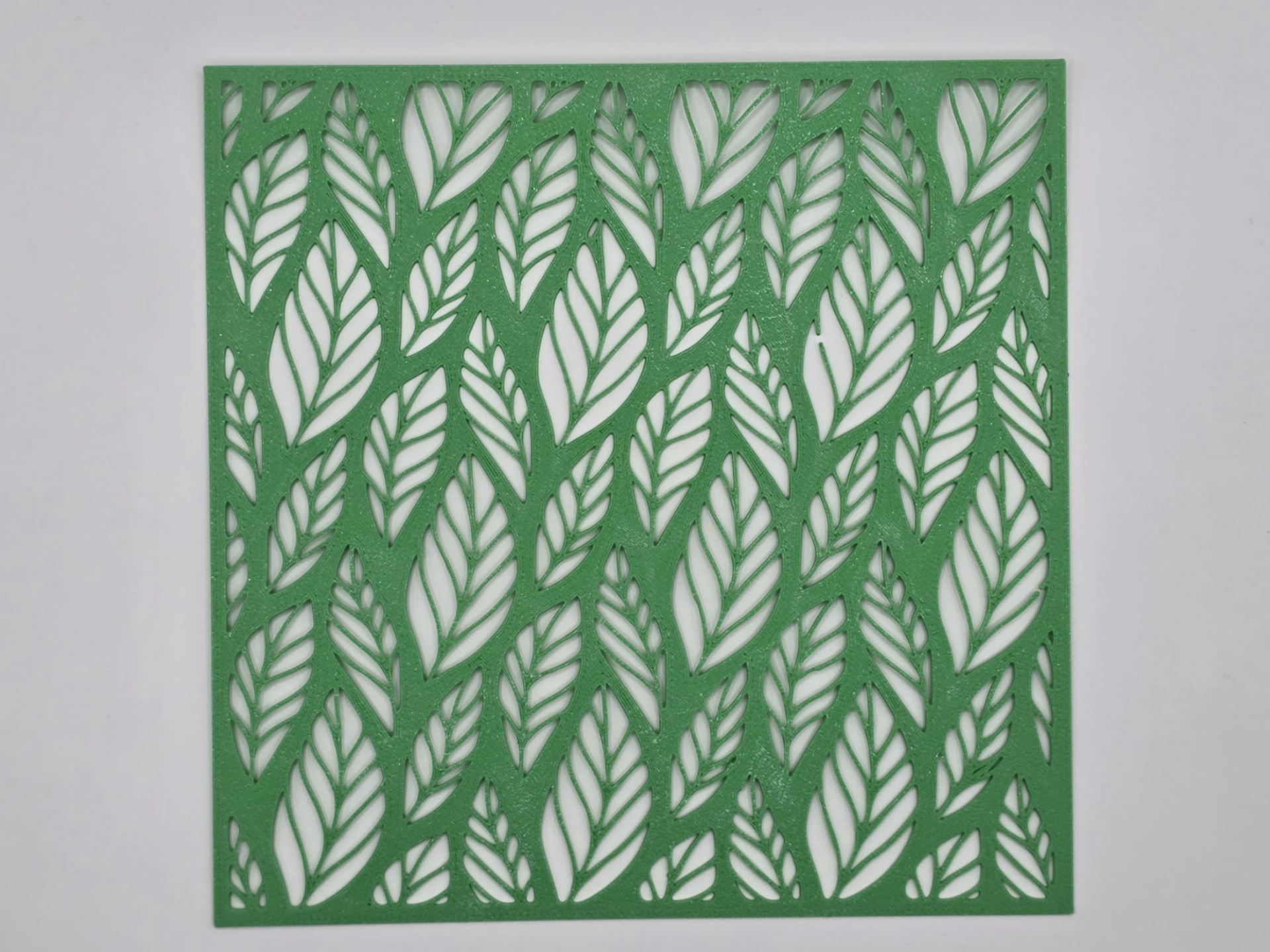 Dense Tropical Leaf Pattern Craft Stencil