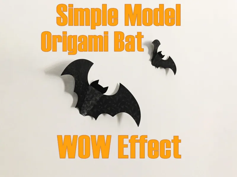 Bats Halloween wall Decor - origami Bat