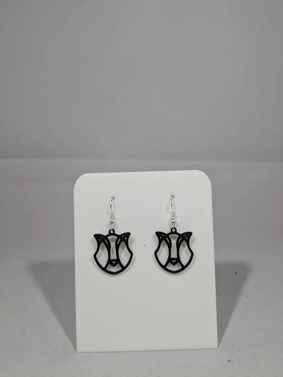 Racoon earrings view 4