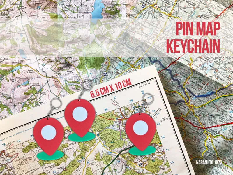 Pin Map Keychain