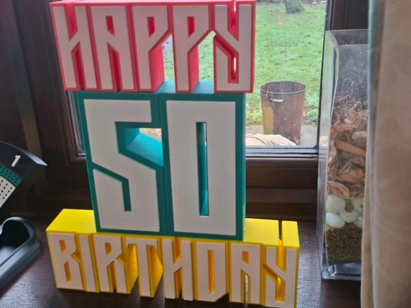 LED Lamp “HAPPY 50 BIRTHDAY”