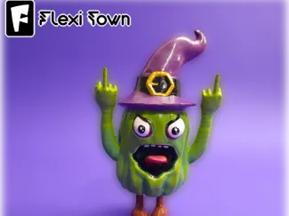 Flexi Print-in-Place Angry Cactus