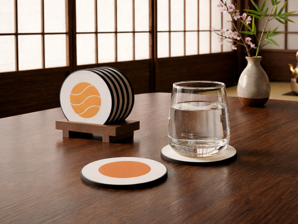 Posavasos estilo sushi