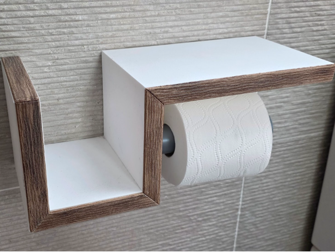 Modern Toilet Paper Holder with Shelf