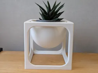 CubeSphere120 - Blumentopf,schwebender Kugelschale