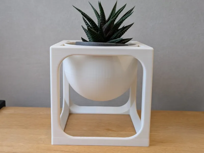 CubeSphere120 - Blumentopf,schwebender Kugelschale