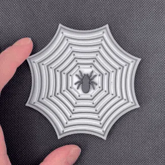 Objeto manipulable: Spider Web Twist Fidget (Hexagon like) — vista de referencia 3