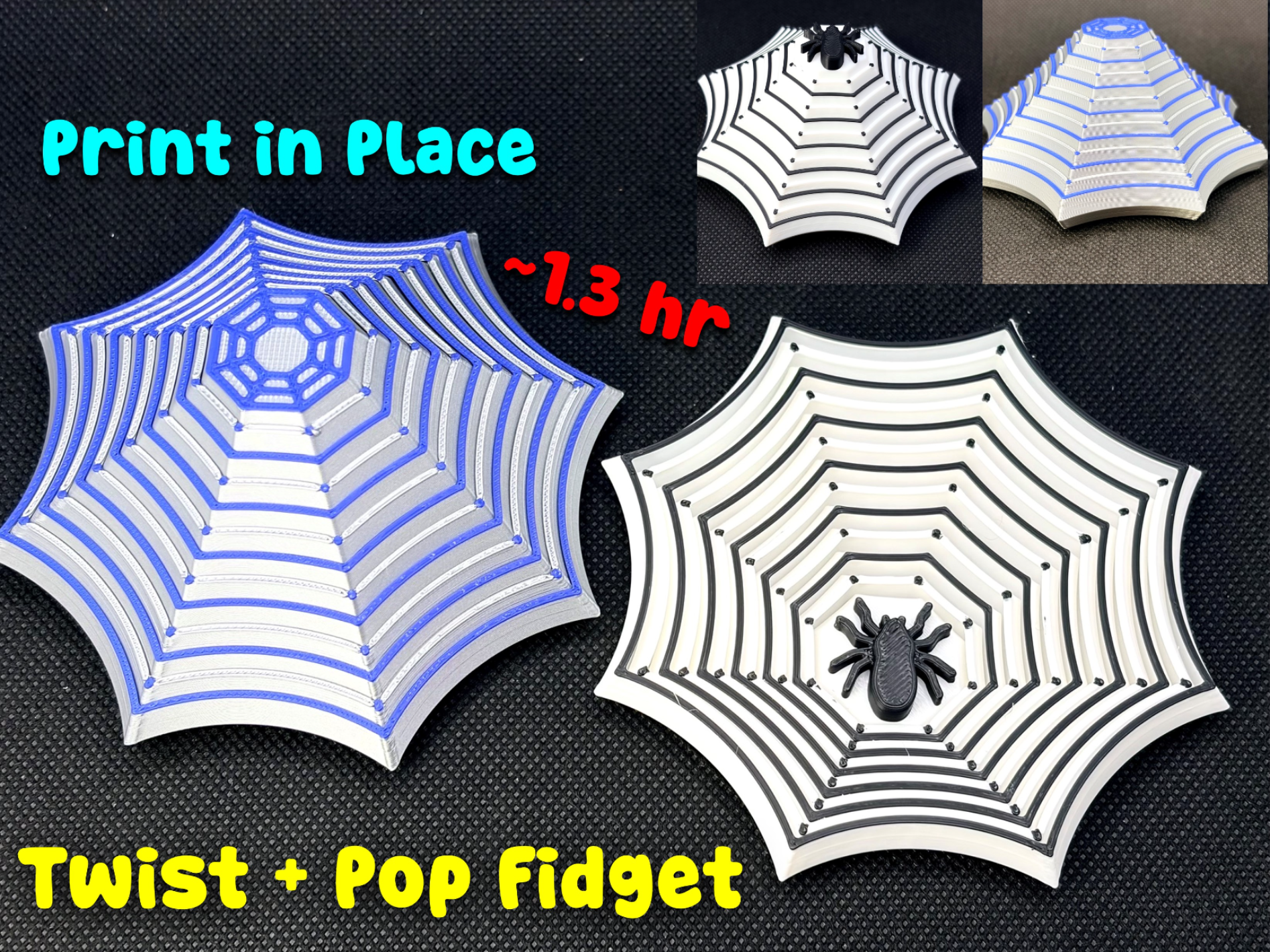 Spider Web Twist Fidget (Hexagon like) 3D model