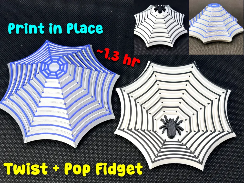 Objeto manipulable: Spider Web Twist Fidget (Hexagon like). Referencia del modelo original.