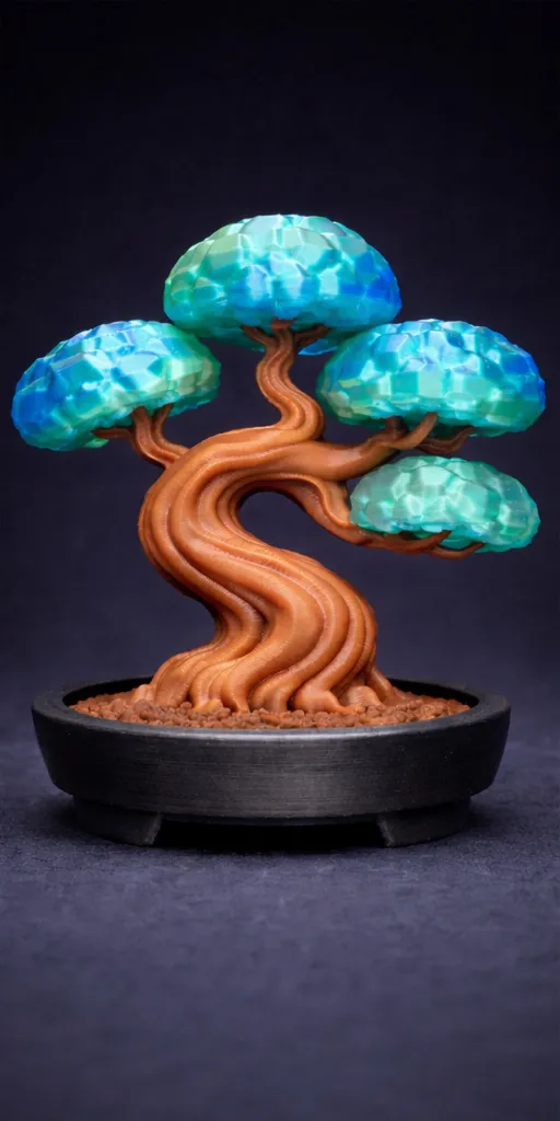 Crystal Canopy Bonsai Tree - Free 3D Print Model - MakerWorld