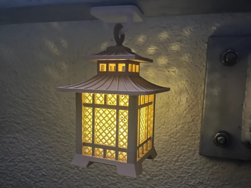 Magnetic hook for mini japanese tea light lantern