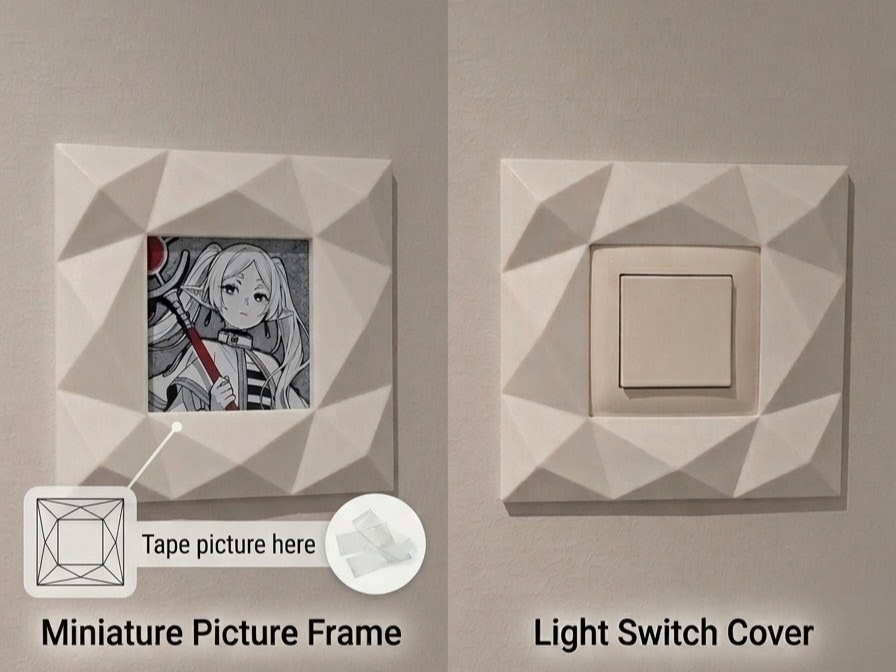 DP European light switch frame and picture frame