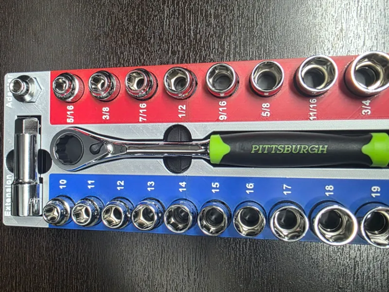 PITTSBURGH Pass-Thru Socket Set gridfinity