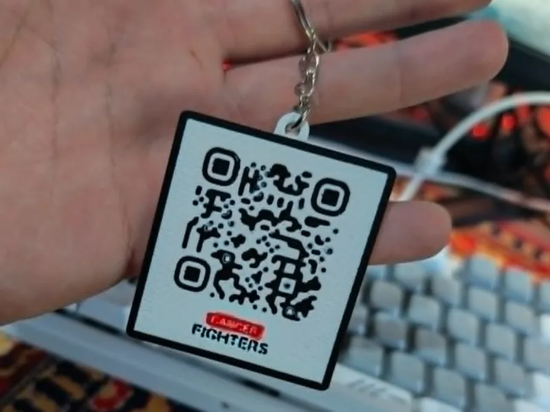 QR Code Keychain – Cancer Fighters