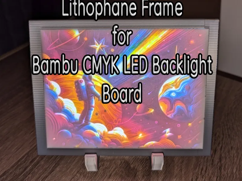 Lithophane Frame for Bambu LED Backlight Board