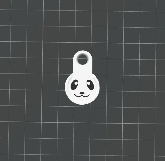 Shopping Trolley Token - Panda (with pendant)
