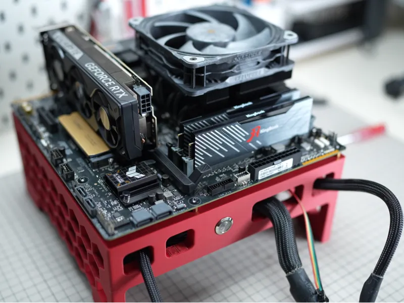 PC Testbench for MATX mainboard and ATX PSU.