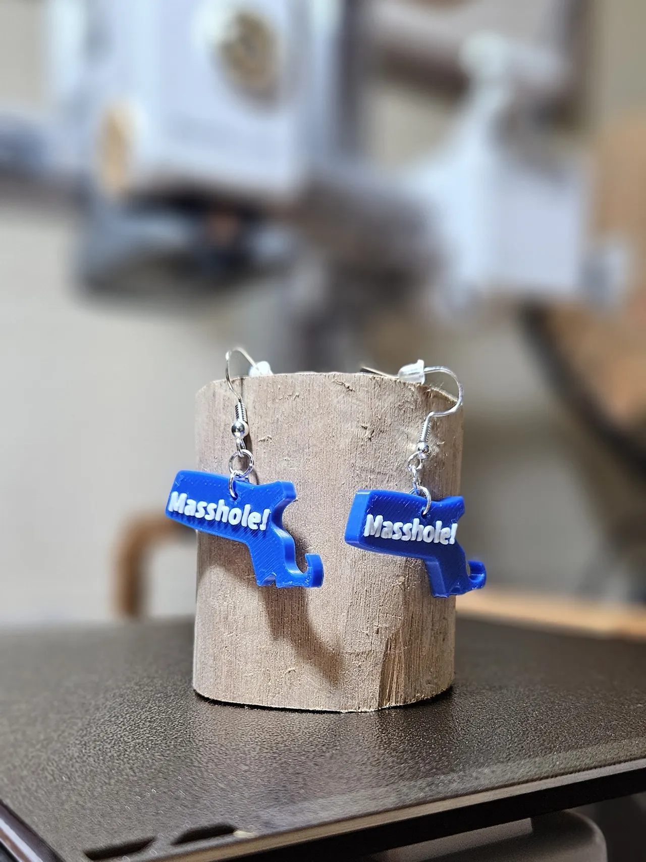 Massachusetts "Masshole!" Earrings view 3