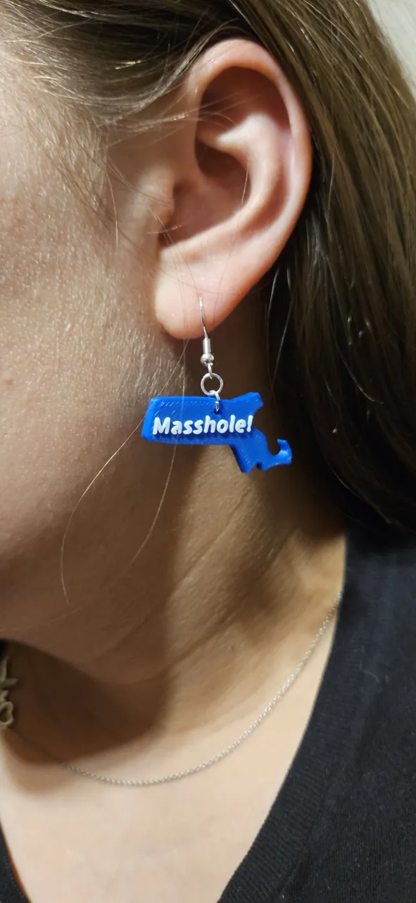 Massachusetts "Masshole!" Earrings view 2