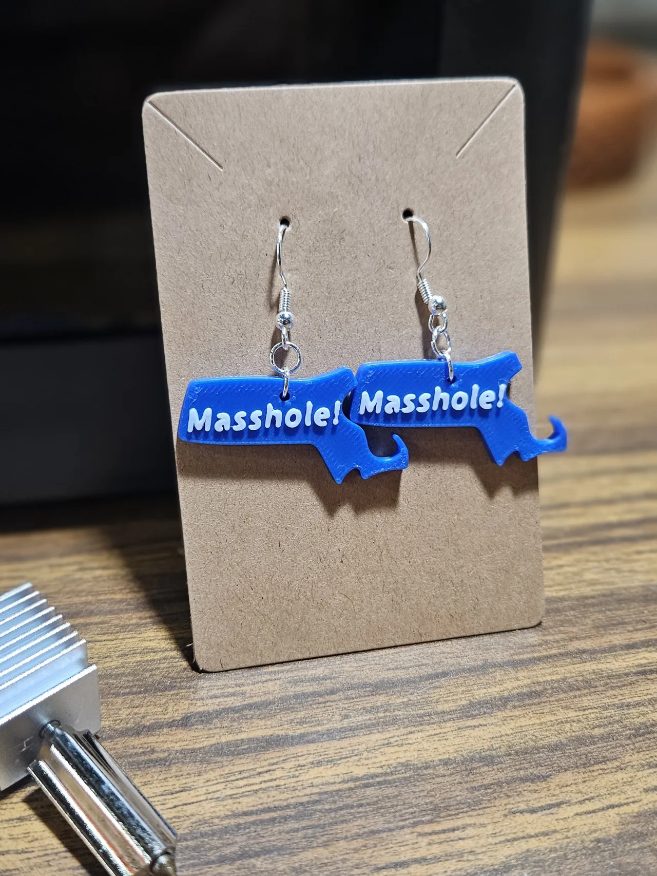 Massachusetts "Masshole!" Earrings view 4