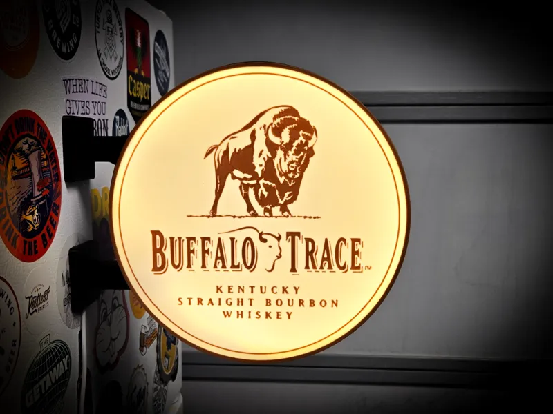 BUFFALO TRACE ~ 2-Sided Round Lightbox