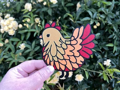 Cute Chicken Artwork Home Decor 