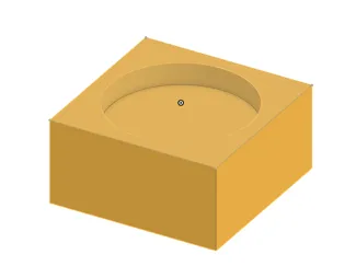 Bed for a button