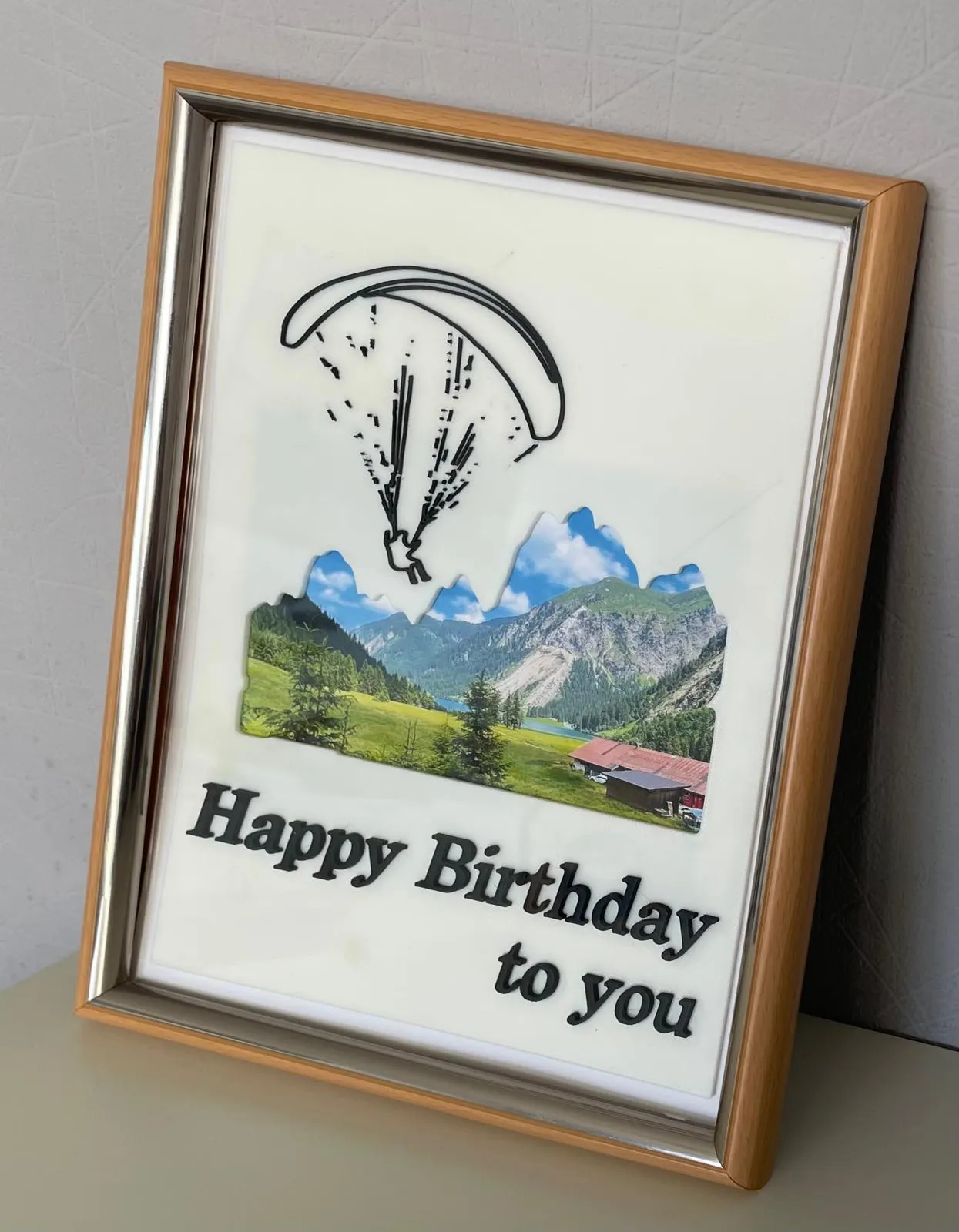 Paraglider Birthday Present Card view 2