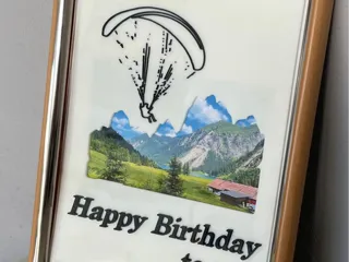 Paraglider Birthday Present Card