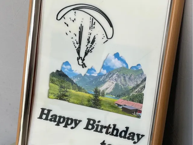 Paraglider Birthday Present Card