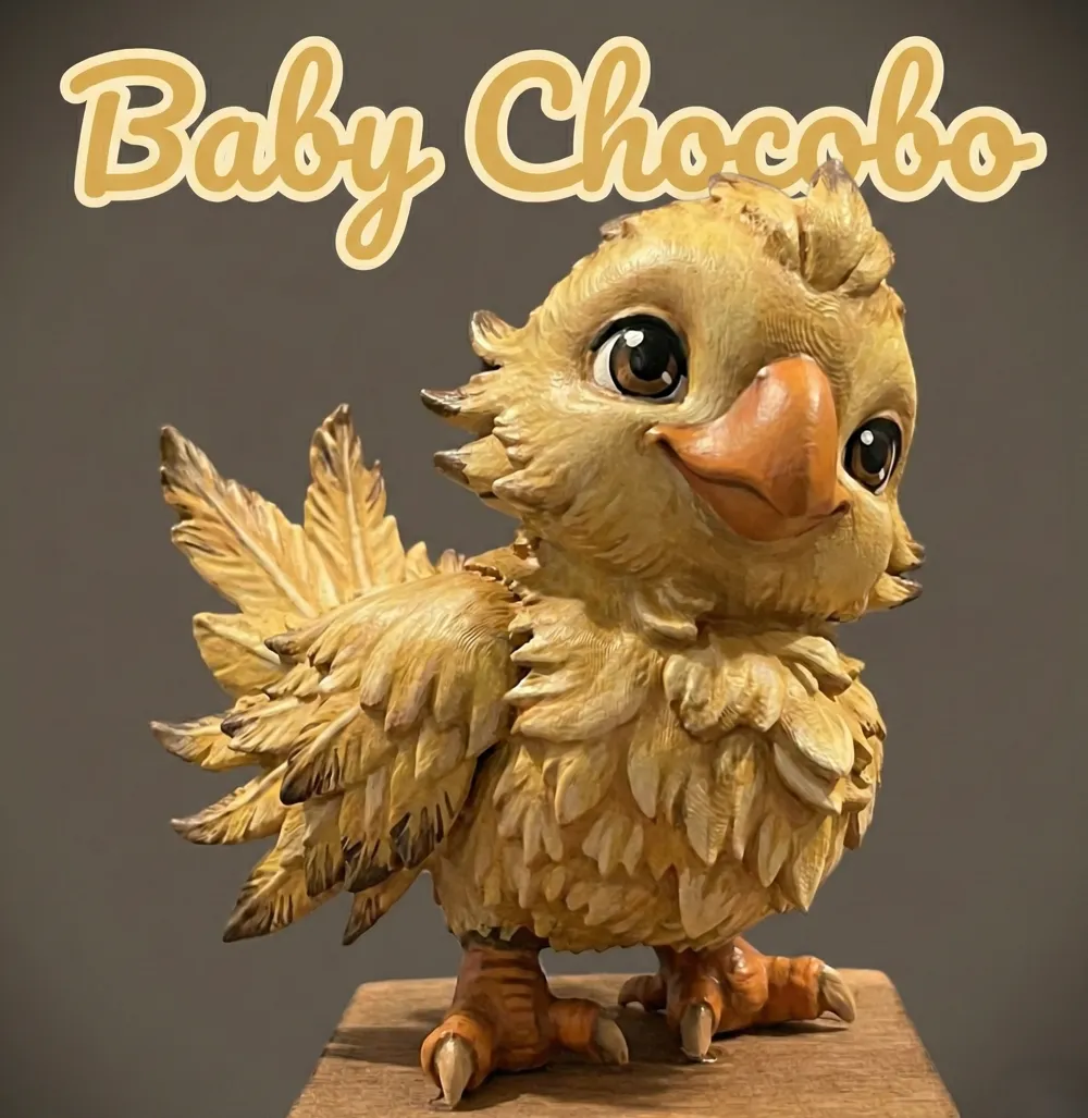 Chocobo Model Inspector Baby Chocobo Sculpture - Free 3D Print Model - MakerWorld