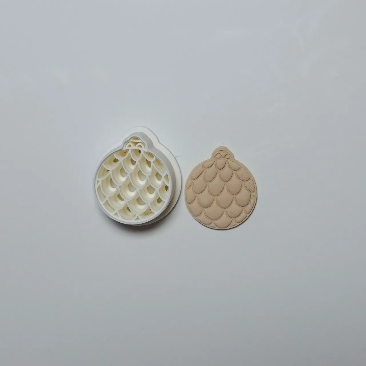 Christmas Bauble Polymer Clay Cutter Earrings view 2