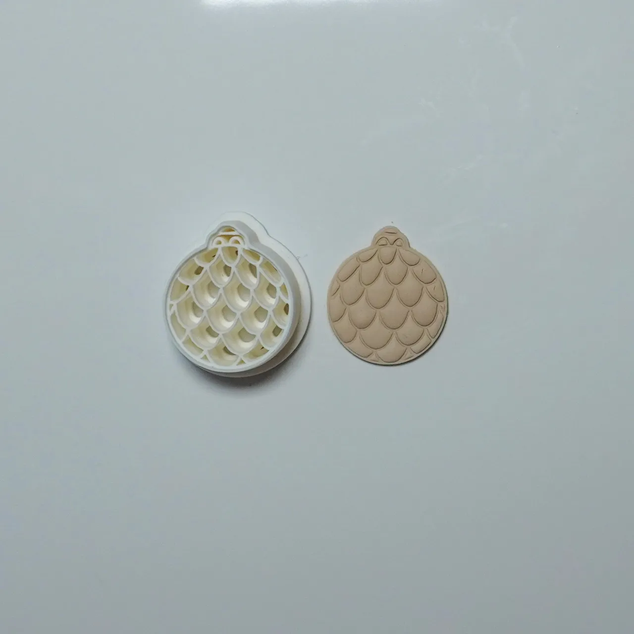 Christmas Bauble Polymer Clay Cutter Earrings view 3