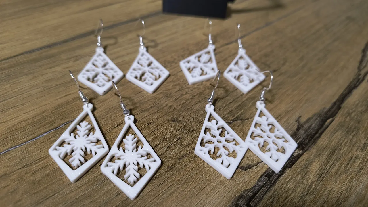 Snowflake earrings set 2 (sell it!) view 3