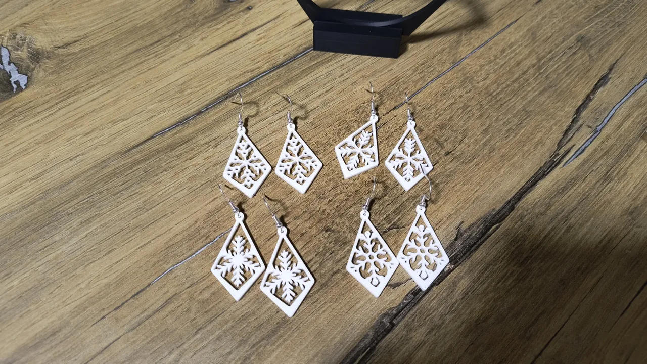 Snowflake earrings set 2 (sell it!) view 4