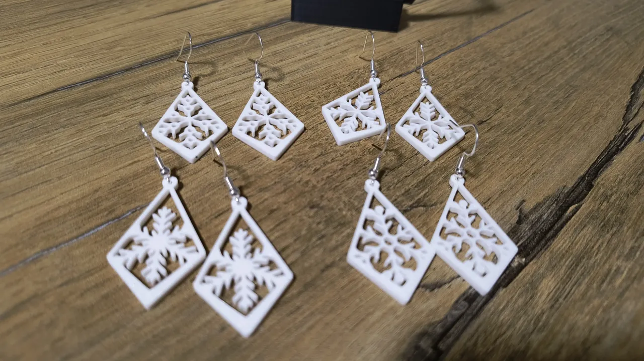 Snowflake earrings set 2 (sell it!) view 2
