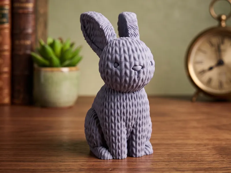 Tiny Sweet Modern Easter Bunny  Knitting - V2