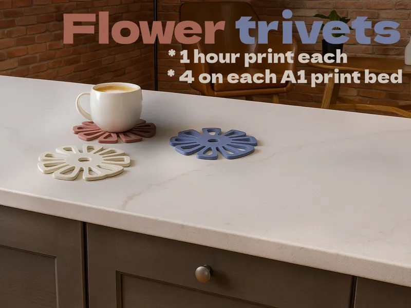 Coffee Brick Flower Trivet
