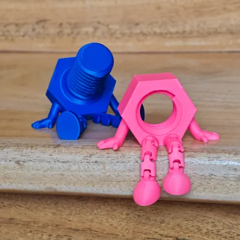 The Spicy Bolt Set - Articulated Bolt and Nut view 3