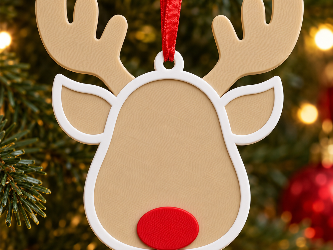 Reindeer Christmas Ornament - 1