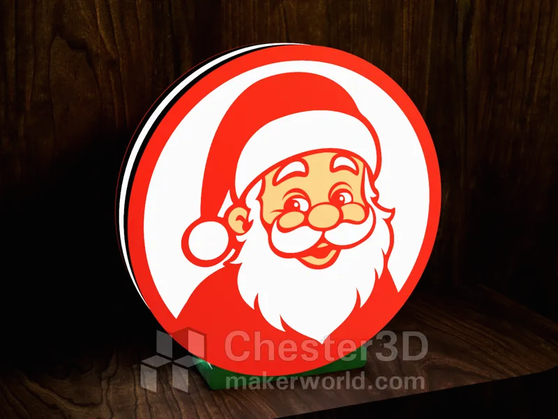 Santa Portrait Christmas LED Lamp