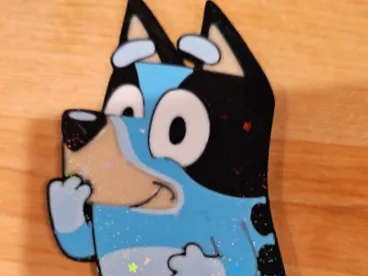 Laughing Bluey Plate Four Color AMS ready Keychain